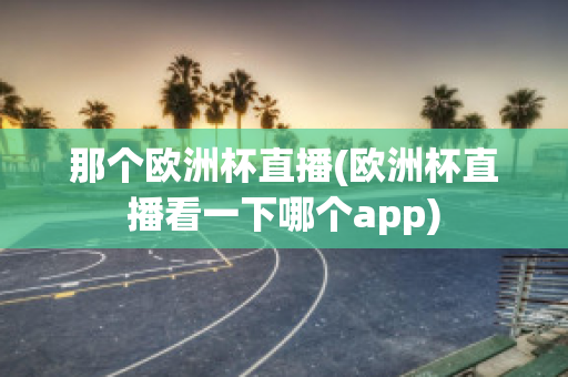 那个欧洲杯直播(欧洲杯直播看一下哪个app)