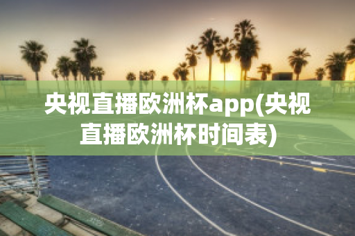 央视直播欧洲杯app(央视直播欧洲杯时间表)