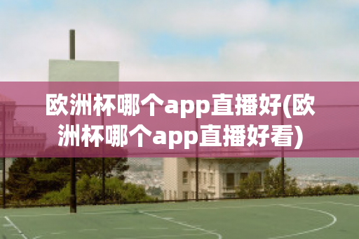 欧洲杯哪个app直播好(欧洲杯哪个app直播好看)