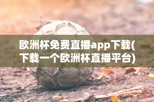 欧洲杯免费直播app下载(下载一个欧洲杯直播平台)