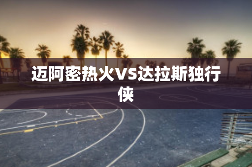 迈阿密热火VS达拉斯独行侠