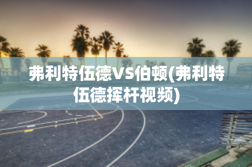 弗利特伍德VS伯顿(弗利特伍德挥杆视频)