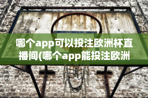 哪个app可以投注欧洲杯直播间(哪个app能投注欧洲杯)