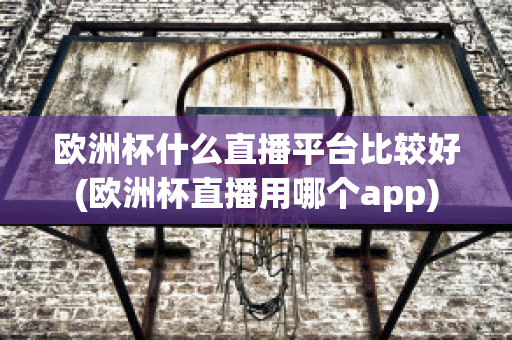 欧洲杯什么直播平台比较好(欧洲杯直播用哪个app)