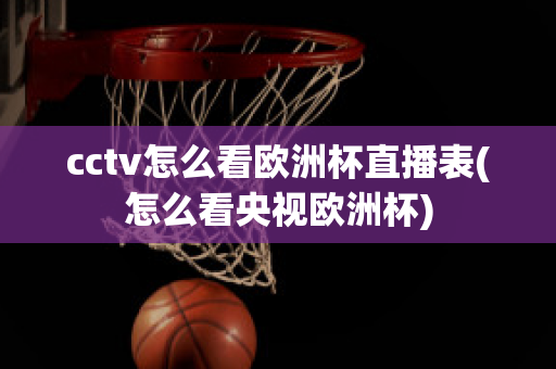 cctv怎么看欧洲杯直播表(怎么看央视欧洲杯)