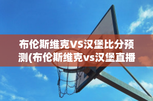 布伦斯维克VS汉堡比分预测(布伦斯维克vs汉堡直播)